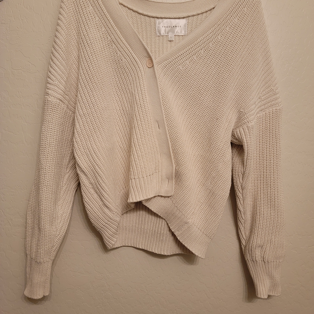 Tradlands Shelter Cardigan In Birch Size Large
